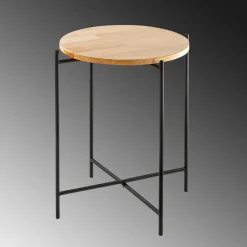 Vela 4 sidobord - Svart/beige