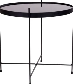 Venezia Soffbord 48 x 48 cm - Stål/glas