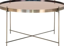 Venezia Soffbord 70 x 70 cm - Mässing/glas