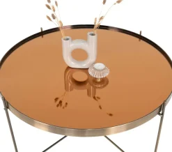 Venezia Soffbord 70 x 70 cm - Mässing/glas