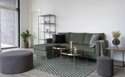 Venezia Soffbord 48 x 48 cm - Mässing/glas