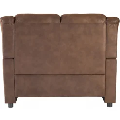 Vera 2-sits soffa i brunt microfiber + Textilrengöring för möbler