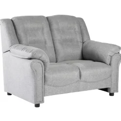 Vera 2-sits soffa i grått tyg + Möbeltassar