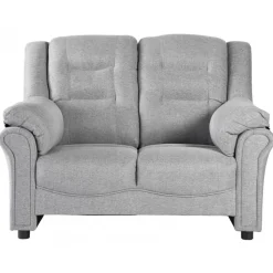 Vera 2-sits soffa i grått tyg + Möbeltassar