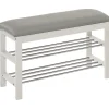 Veronika vit bänk med skoförvaring