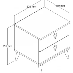 Versal sängbord - Ek