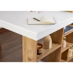 Vesper skrivbord 130 x 72 cm - Vit/furu