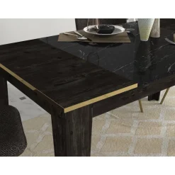 Veyron matbord 145 cm - Svart/guld