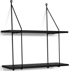 Vägghylla Vesper i svart - 58x59 cm