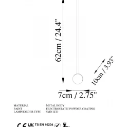 Vägglampa Glavo - Guld