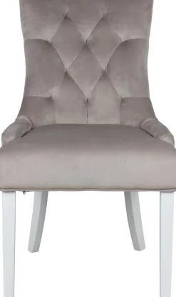 Victoria matgrupp, runt matbord Ø120 cm med 4 st Tuva stol Cleopatra - Vit/Brunbets