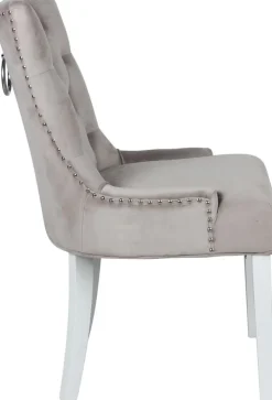 Victoria matgrupp, runt matbord Ø120 cm med 4 st Tuva stol Cleopatra - Vit/Brunbets + 4.00 x Stolsdyna