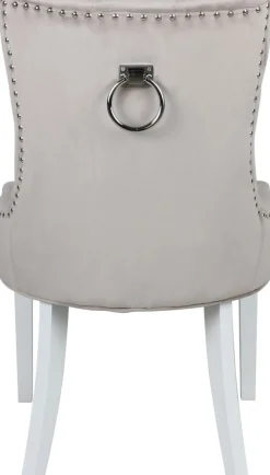 Victoria matgrupp, runt matbord Ø120 cm med 4 st Tuva stol Cleopatra - Vit/Brunbets + 4.00 x Stolsdyna