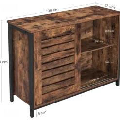 Vilgot skåp - Brun/svart