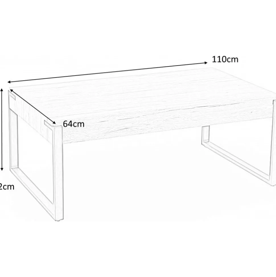 Vincent soffbord 110 x 64 cm - Ek/svart