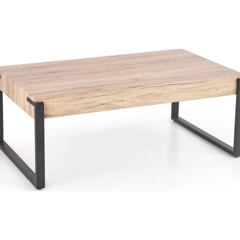 Vincent soffbord 110 x 64 cm - Ek/svart + Möbeltassar