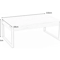 Vincent soffbord 110 x 64 cm - Ek/svart + Textilrengöring för möbler