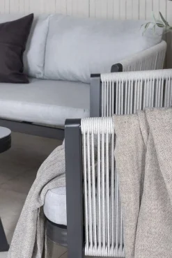 Virya soffgrupp - Svart/Grå + Rengöringsmedel för utemöbler