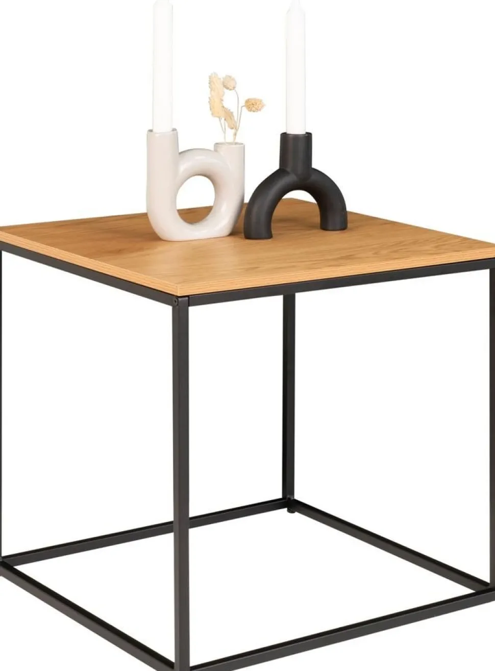 Vita Sidobord 45 x 45 cm - Svart/ek imitation