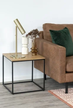 Vita Sidobord 45 x 45 cm - Svart/ek imitation