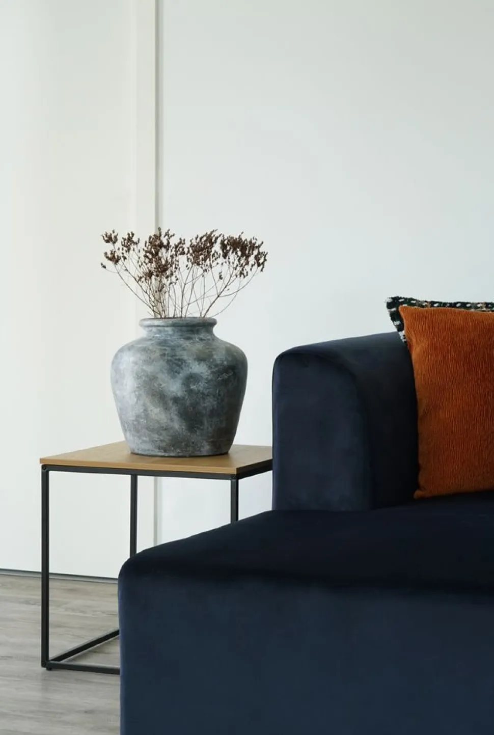 Vita Sidobord 45 x 45 cm - Svart/ek imitation