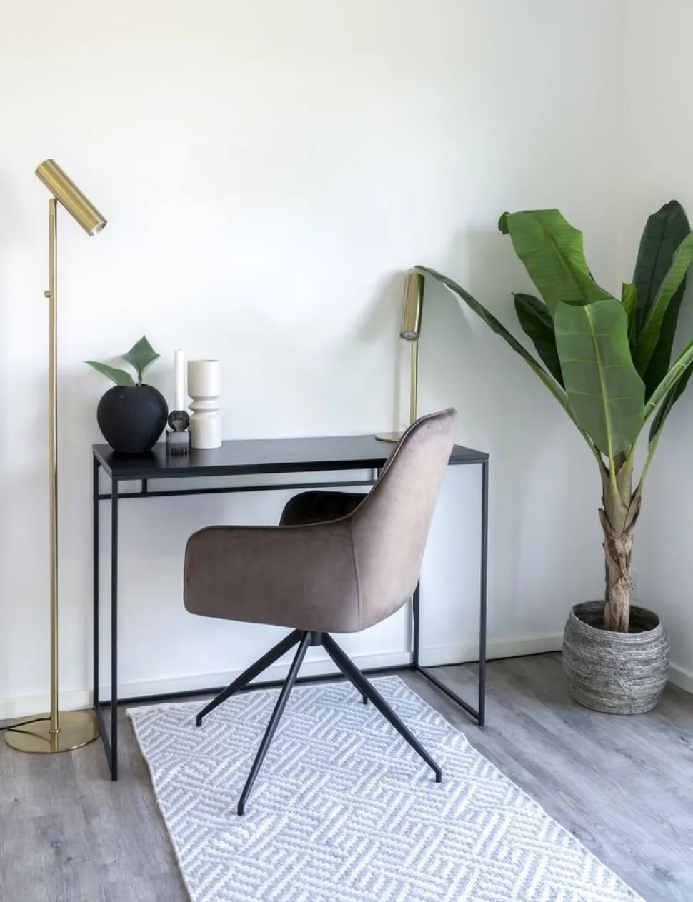 Vita Skrivbord 45x100 cm - Svart