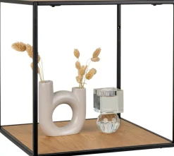 Vita Vägghylla - Svart/ek imitation - 36x36x36