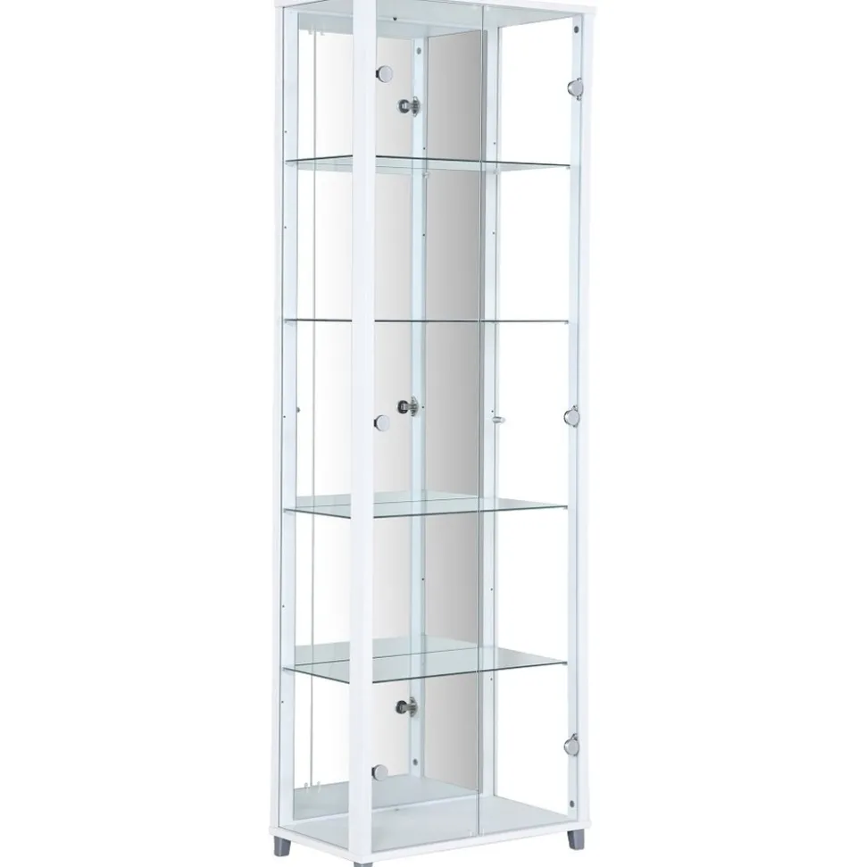 Vitrinskåp dubbeldörr - Optima Vit