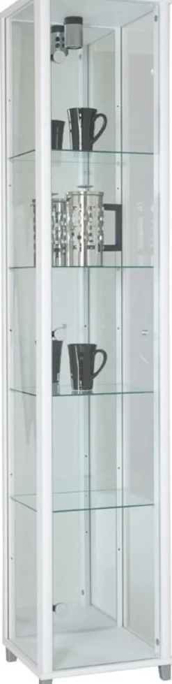 Vitrinskåp Optima 172 x 32 cm - Vit + Möbeltassar