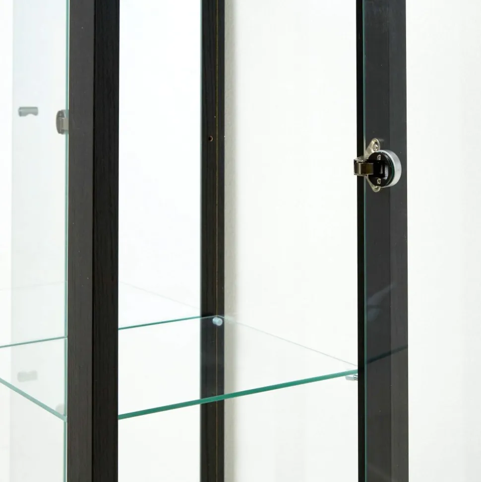 Vitrinskåp Optima enkel - Svart + Möbeltassar