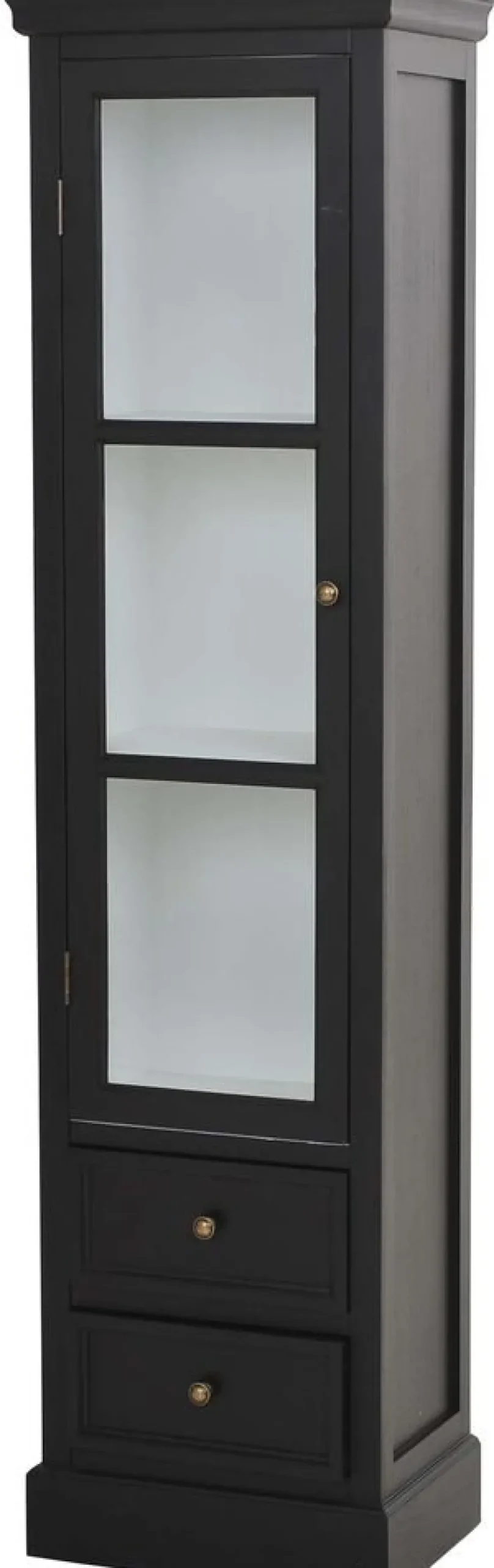 Vitrinskåp svart Bristol