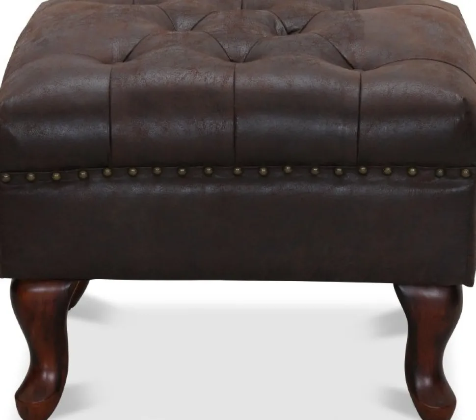 Vivaldi fotpall - Vintage brun