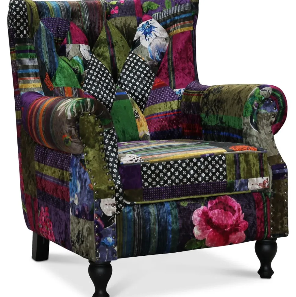 Vivaldi fåtölj - Flerfärgat tyg + Textilrengöring för möbler