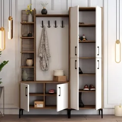 Viyana hallmöbel 150 cm - Valnöt/vit