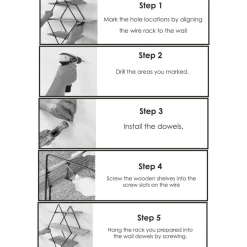 Walter vägghylla 07 - Valnöt/svart