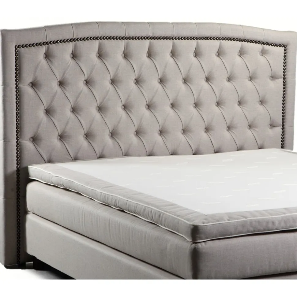 West sänggavel med nitar 105 x 120 cm - Dimrosa manchester