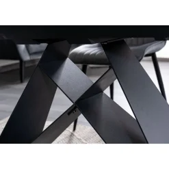 Westin matbord 120-160 cm - Vit/svart