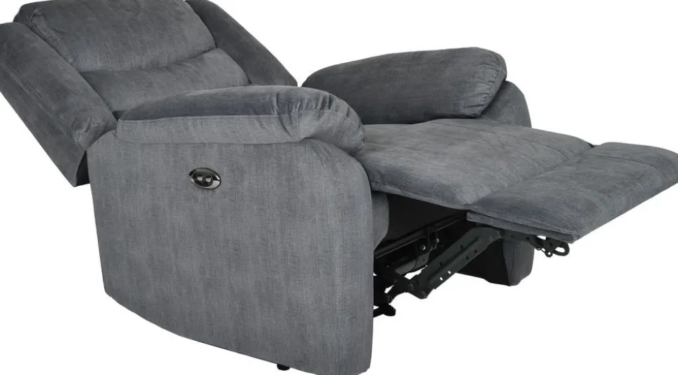 Winfield elektrisk recliner fåtölj - Mörkgrå + Fläckborttagare för möbler