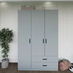 Yaman garderob 120 x 45 x 180 cm - Grå