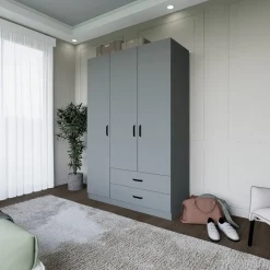 Yaman garderob 120 x 45 x 180 cm - Grå