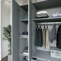 Yaman garderob 120 x 45 x 180 cm - Grå