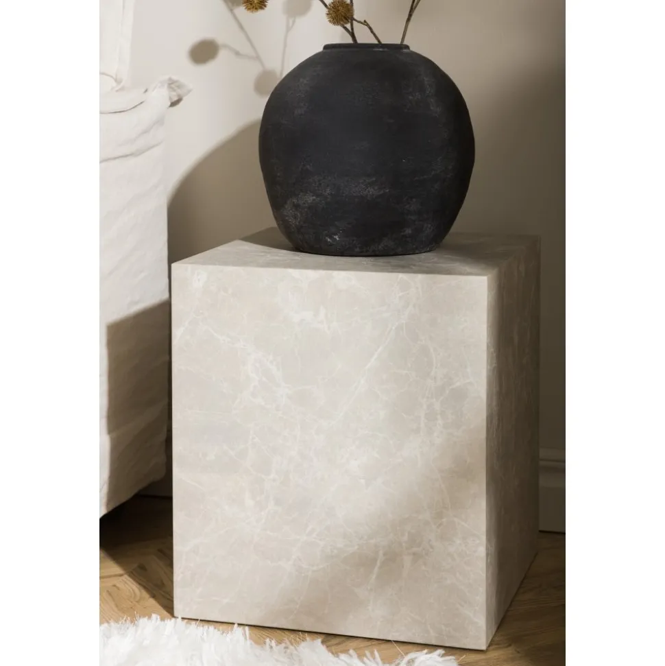 York High soffbord 40 x 40 cm - Beige + Möbeltassar