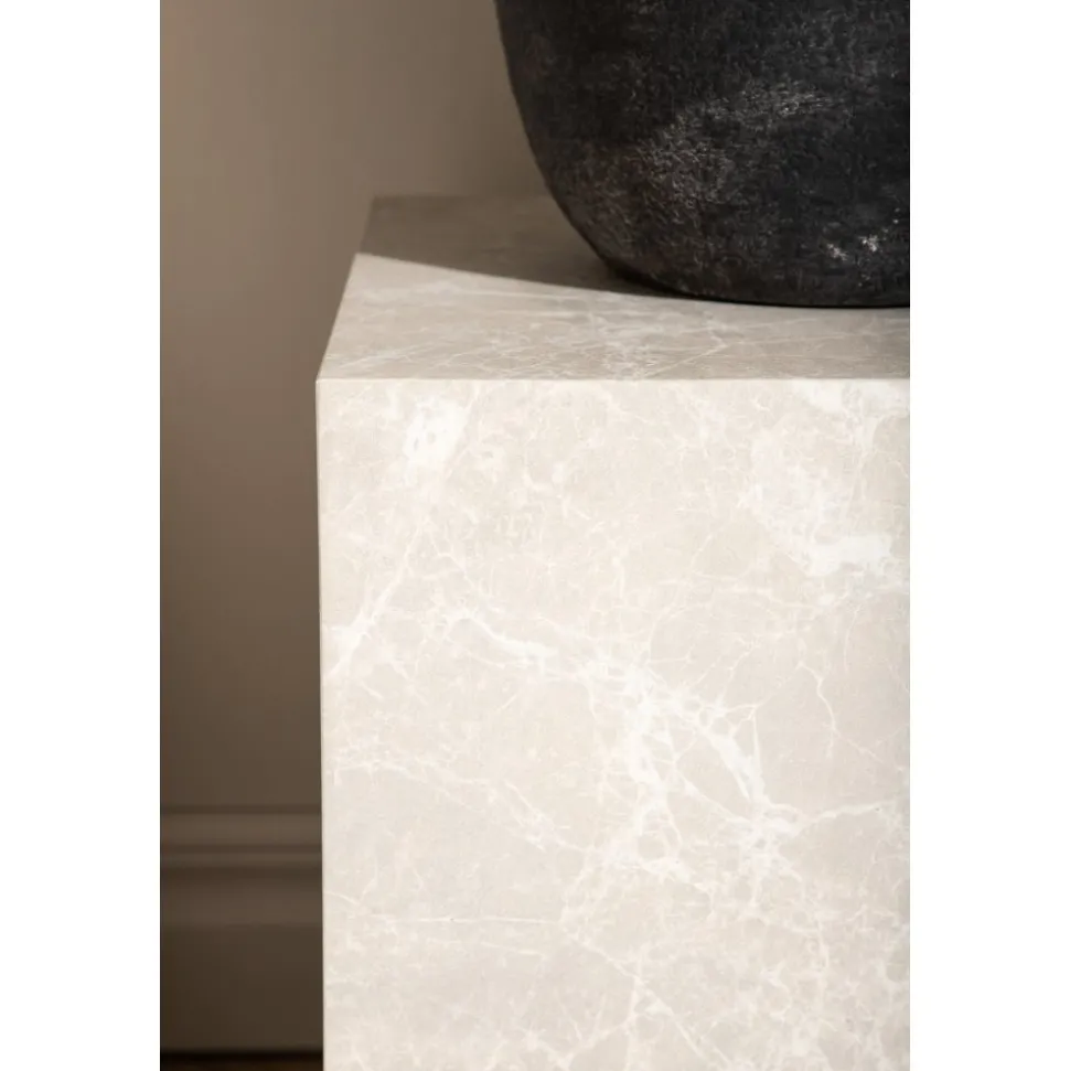 York High soffbord 40 x 40 cm - Beige + Möbeltassar