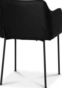 York Karmstol i svart PU + Möbeltassar