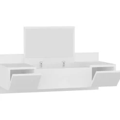 Zakkum sminkbord 100 x 39 cm - Vit + Glas och Kristallrengöring