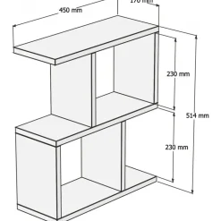 Zet sidobord 45 x 17 cm - Travertin