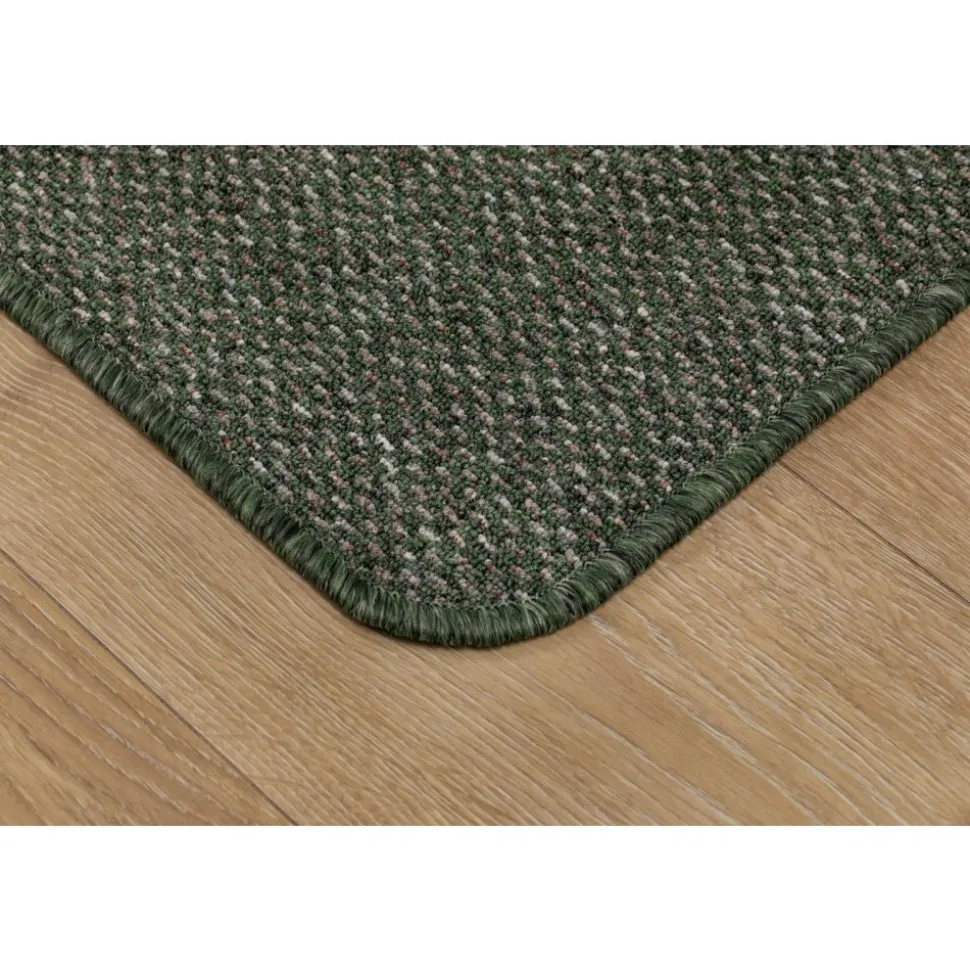 Zeus flatvävd matta Smaragdgrön