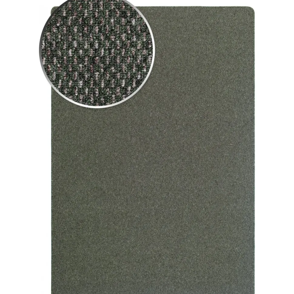 Zeus flatvävd matta Smaragdgrön