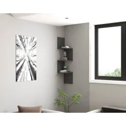 Zikzak vägghylla - Antracit