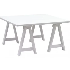 Ziro vitt soffbord 90x90 cm + Möbeltassar